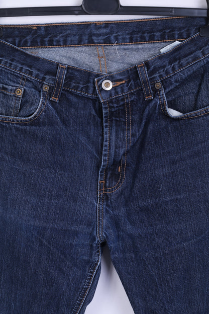 Pantaloni jeans Mc Gordon W34 L30 da uomo in cotone blu scuro vestibilità classica