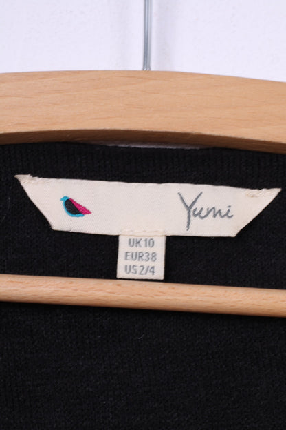 Yumi Femme 38 10 M Robe Midi Manches Longues Carreaux Noir 