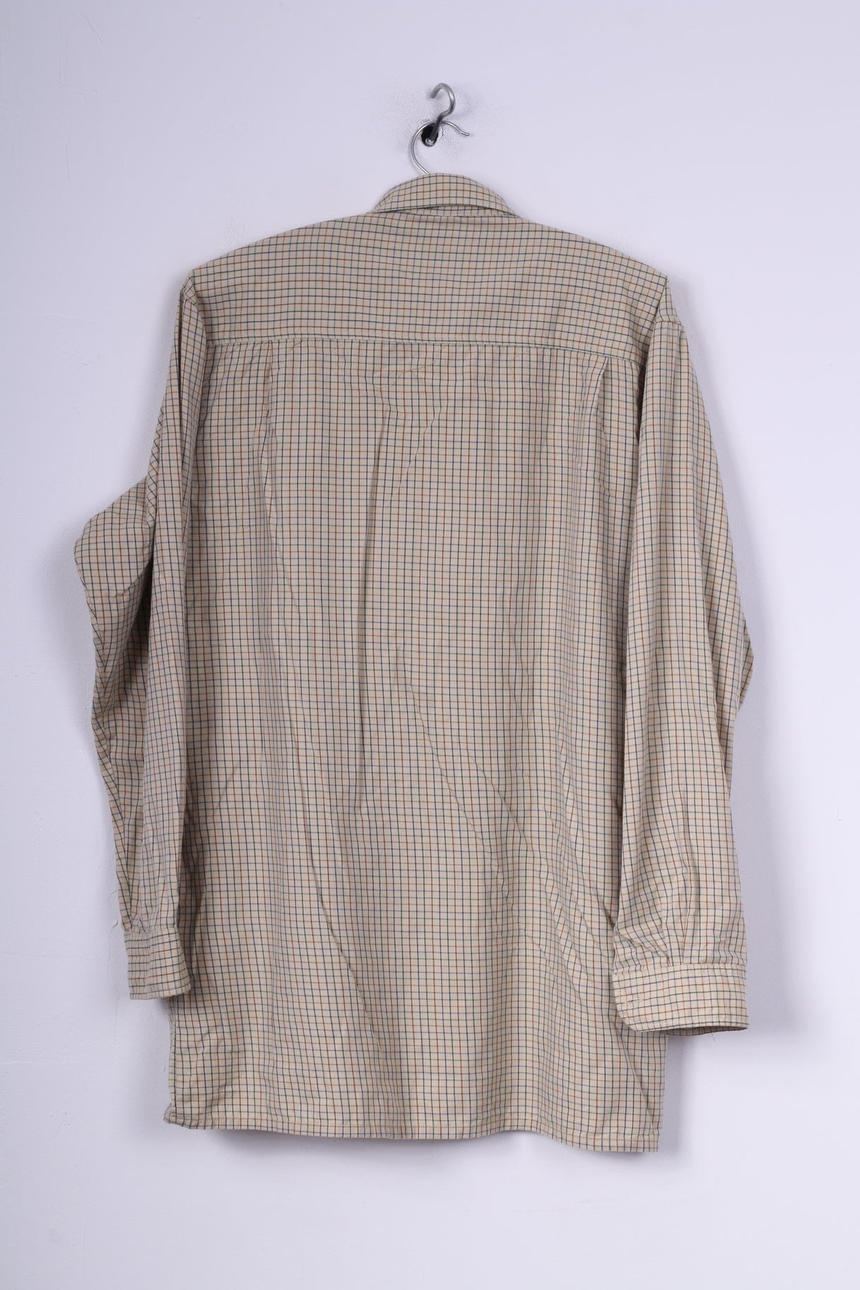 Champion Chemise décontractée M Homme Beige Carreaux Manches Longues Coton Outdoor 