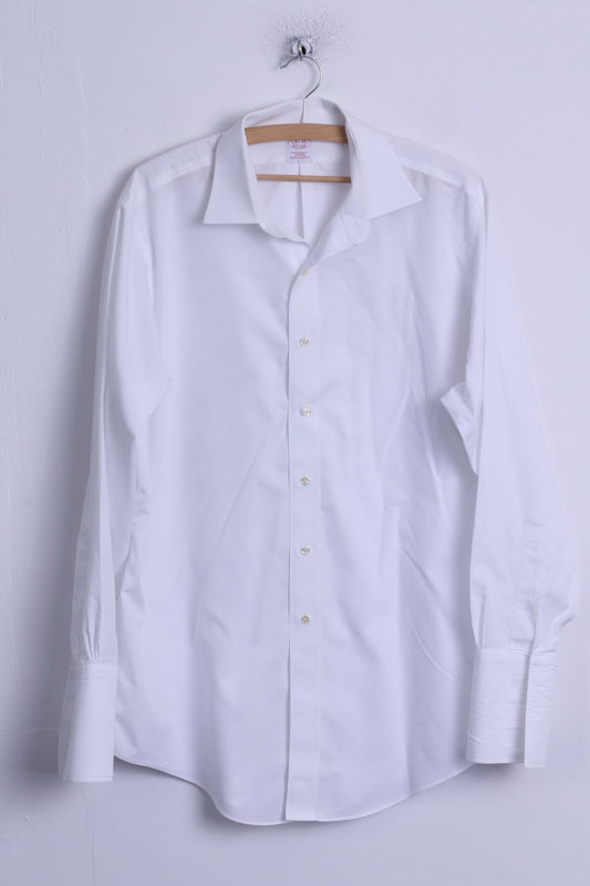 Brooks Brothers Chemise formelle pour homme 16,5 34 XL en coton blanc à manches longues