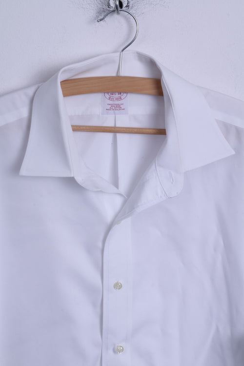 Brooks Brothers Chemise formelle pour homme 16,5 34 XL en coton blanc à manches longues