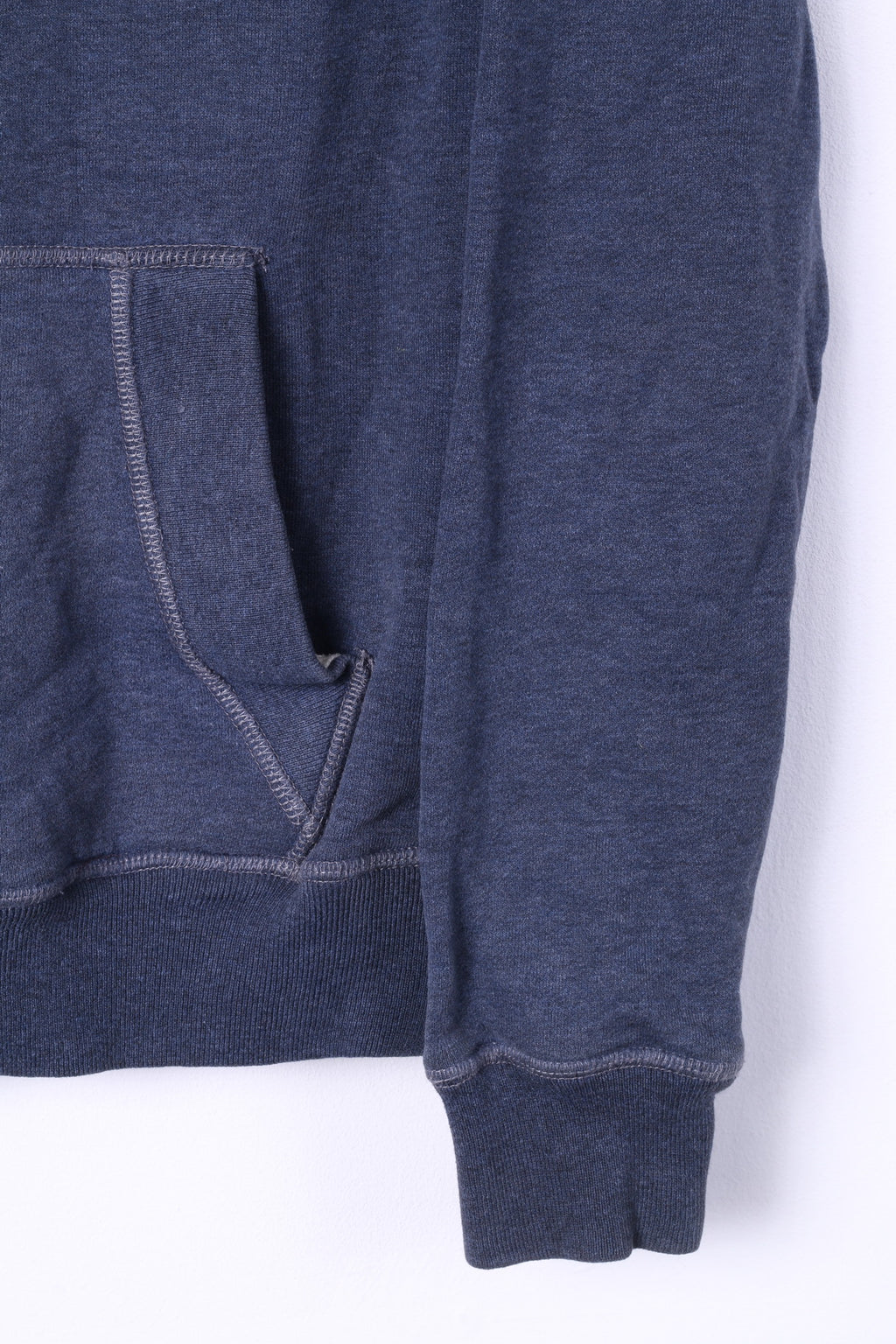 Felpa da uomo Diesel S con cappuccio, blu, abbigliamento sportivo, collo con zip