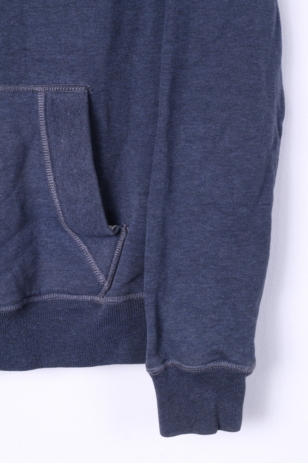 Felpa da uomo Diesel S con cappuccio, blu, abbigliamento sportivo, collo con zip