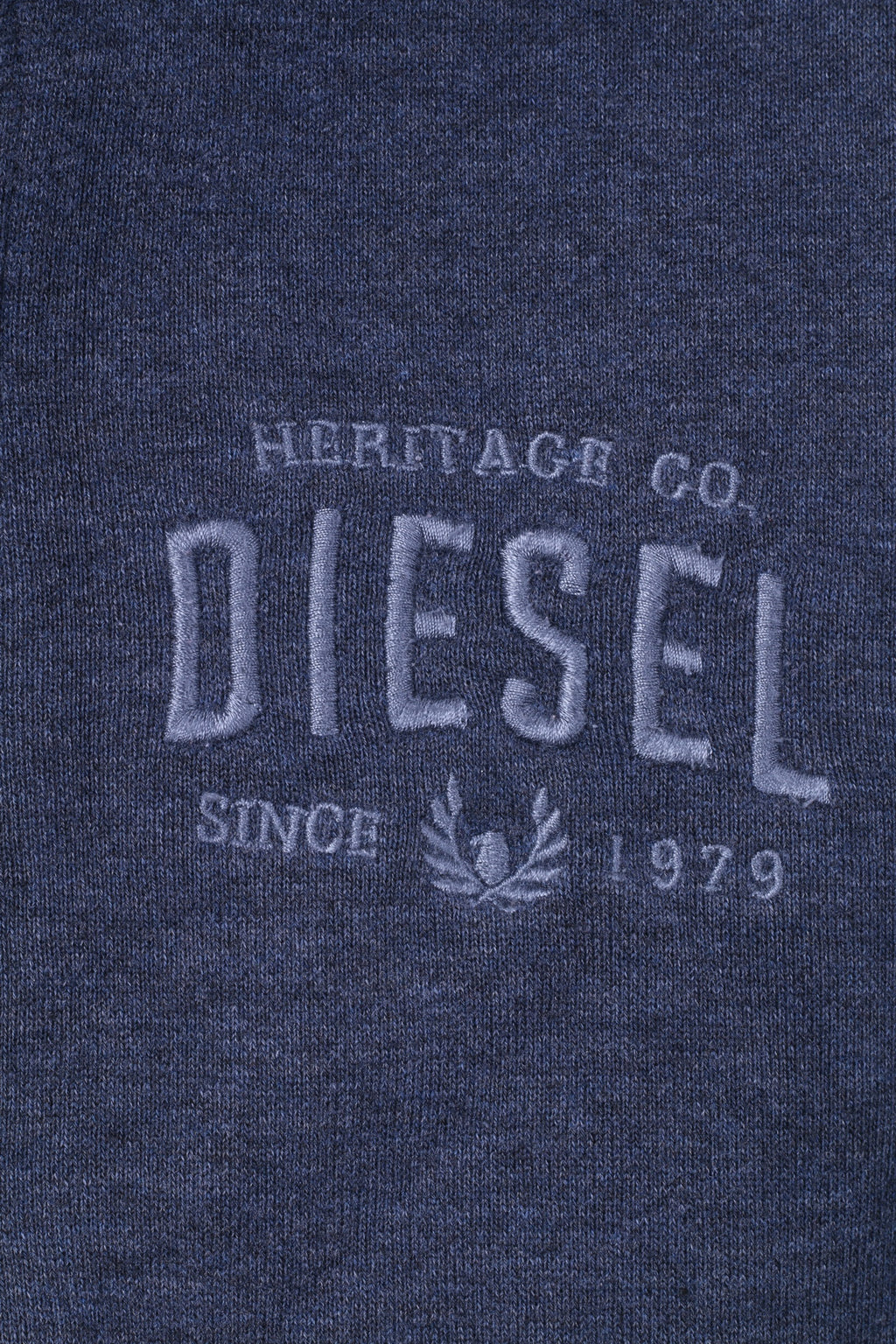 Felpa da uomo Diesel S con cappuccio, blu, abbigliamento sportivo, collo con zip