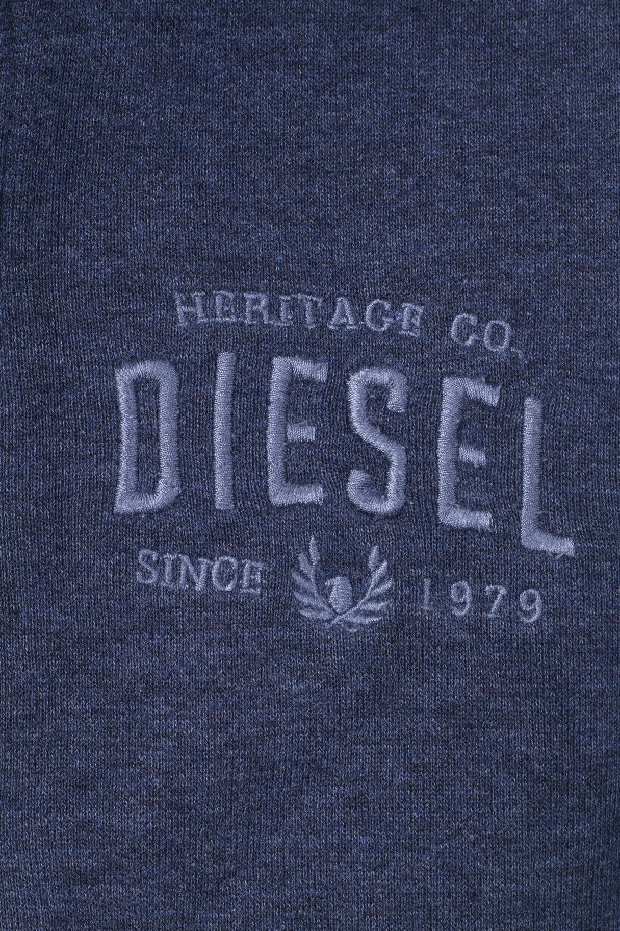 Felpa da uomo Diesel S con cappuccio, blu, abbigliamento sportivo, collo con zip