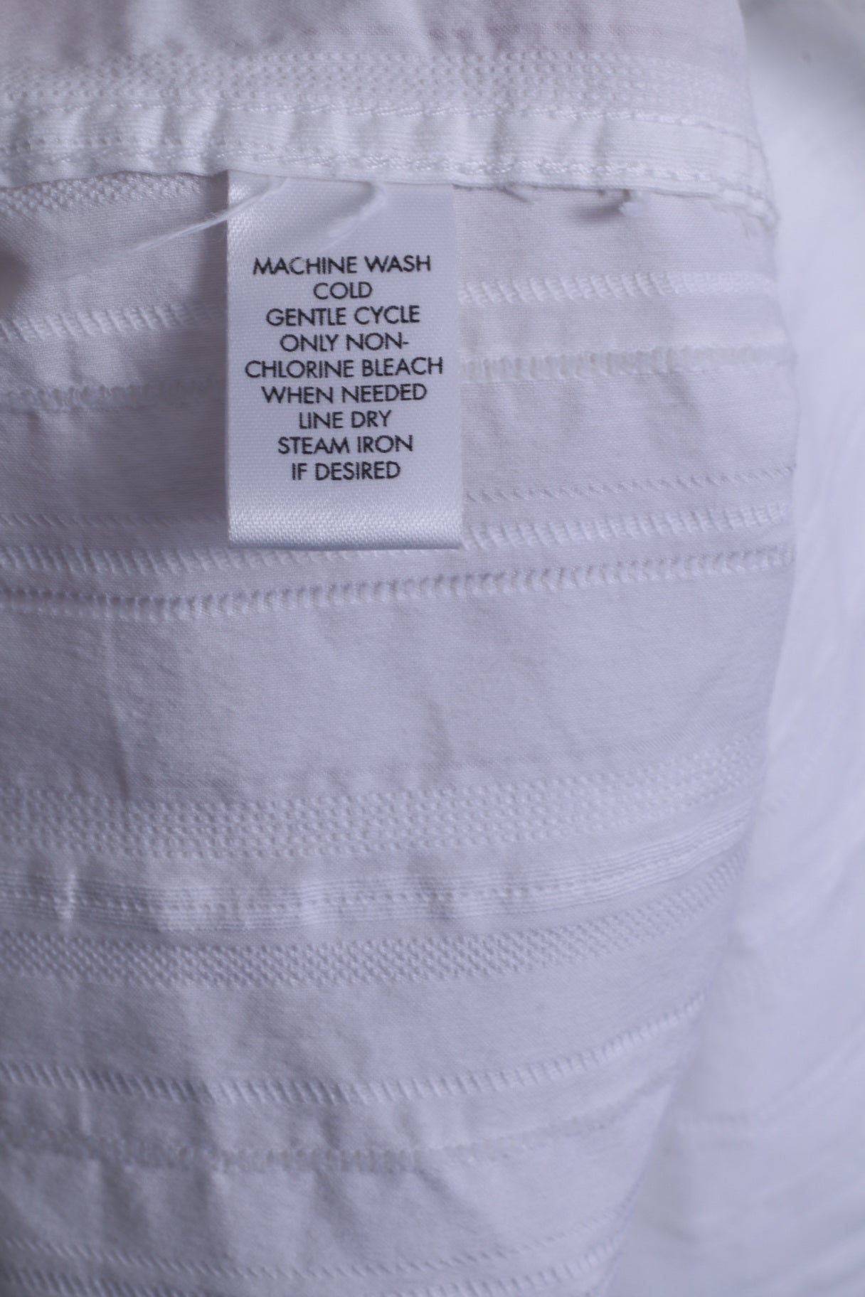 Calvin Klein Mens S Casual Shirt White Modern Fit Cotton Long Sleeve Striped