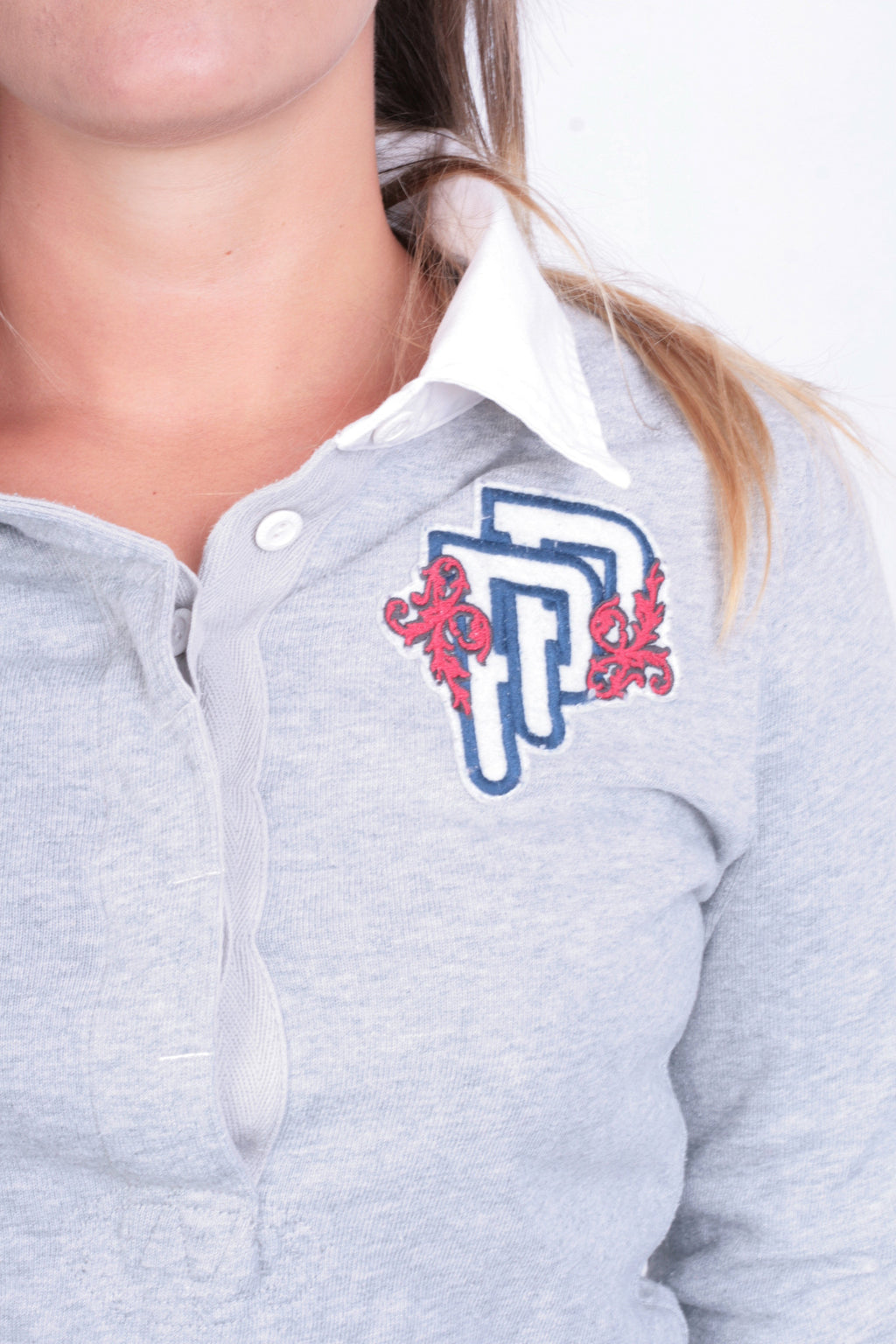 Peak Performance Womens S Polo Shirt Grey Cotton Long Sleeve - RetrospectClothes