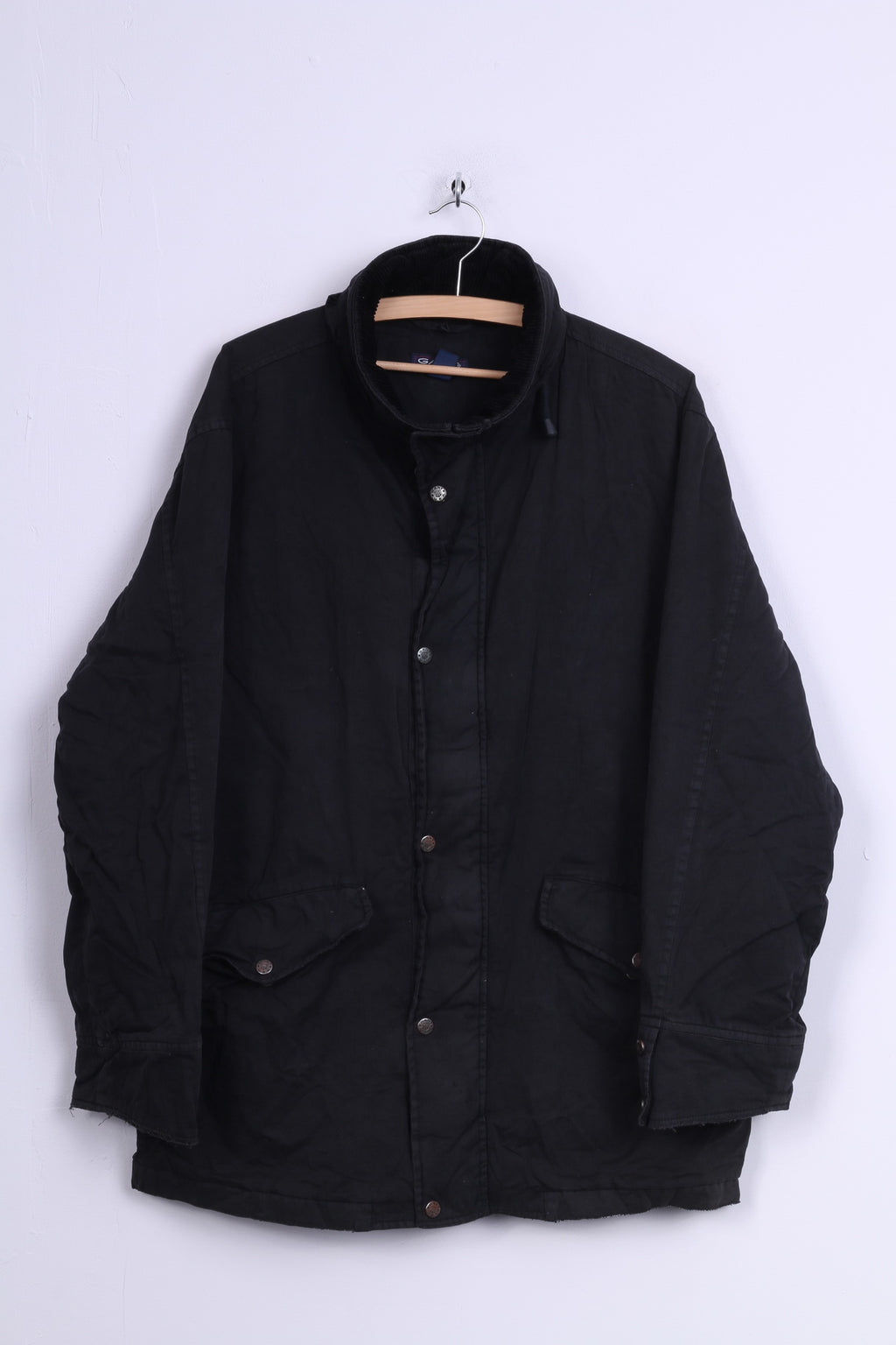 Giacca Gant da uomo M Harrington in cotone nero con cerniera intera