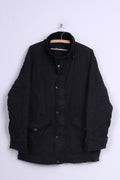 Giacca Gant da uomo M Harrington in cotone nero con cerniera intera