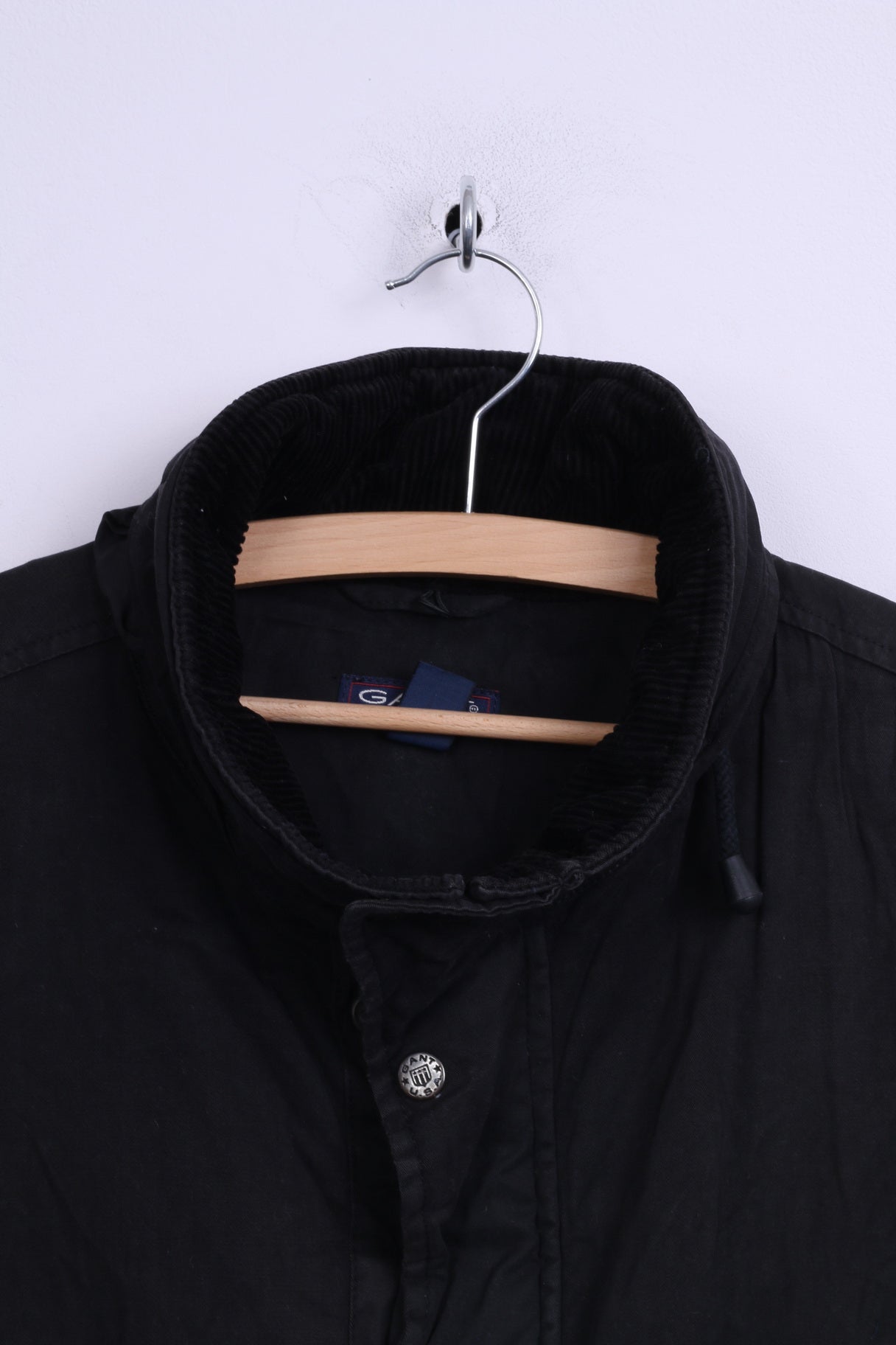 Giacca Gant da uomo M Harrington in cotone nero con cerniera intera