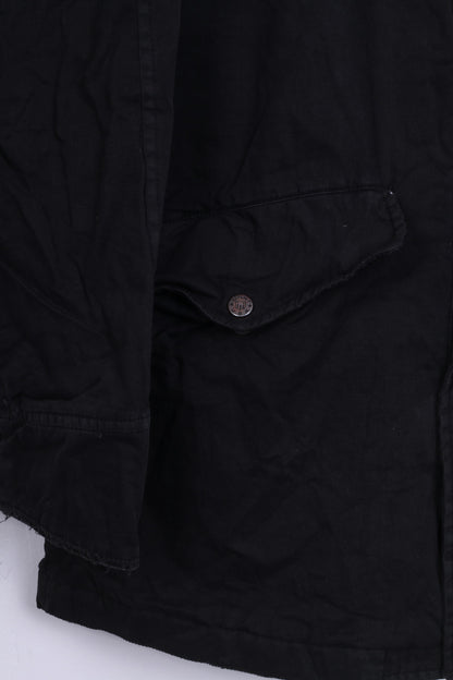 Gant Mens M Jacket Harrington Cotton Black Full Zipper