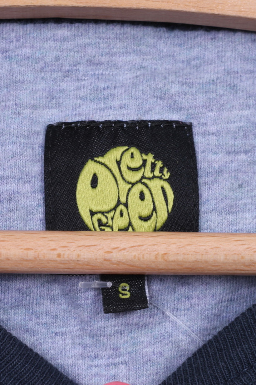 T-shirt da uomo Pretty Green S, girocollo, tasca estiva, in cotone grigio 