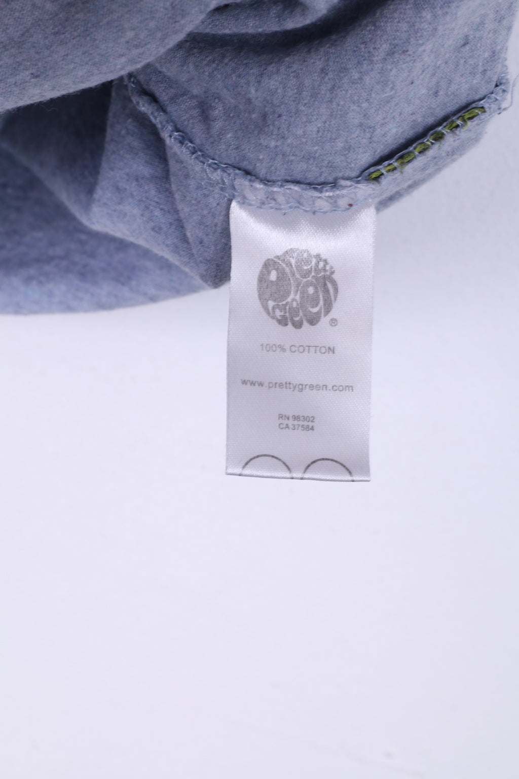 T-shirt da uomo Pretty Green S, girocollo, tasca estiva, in cotone grigio 