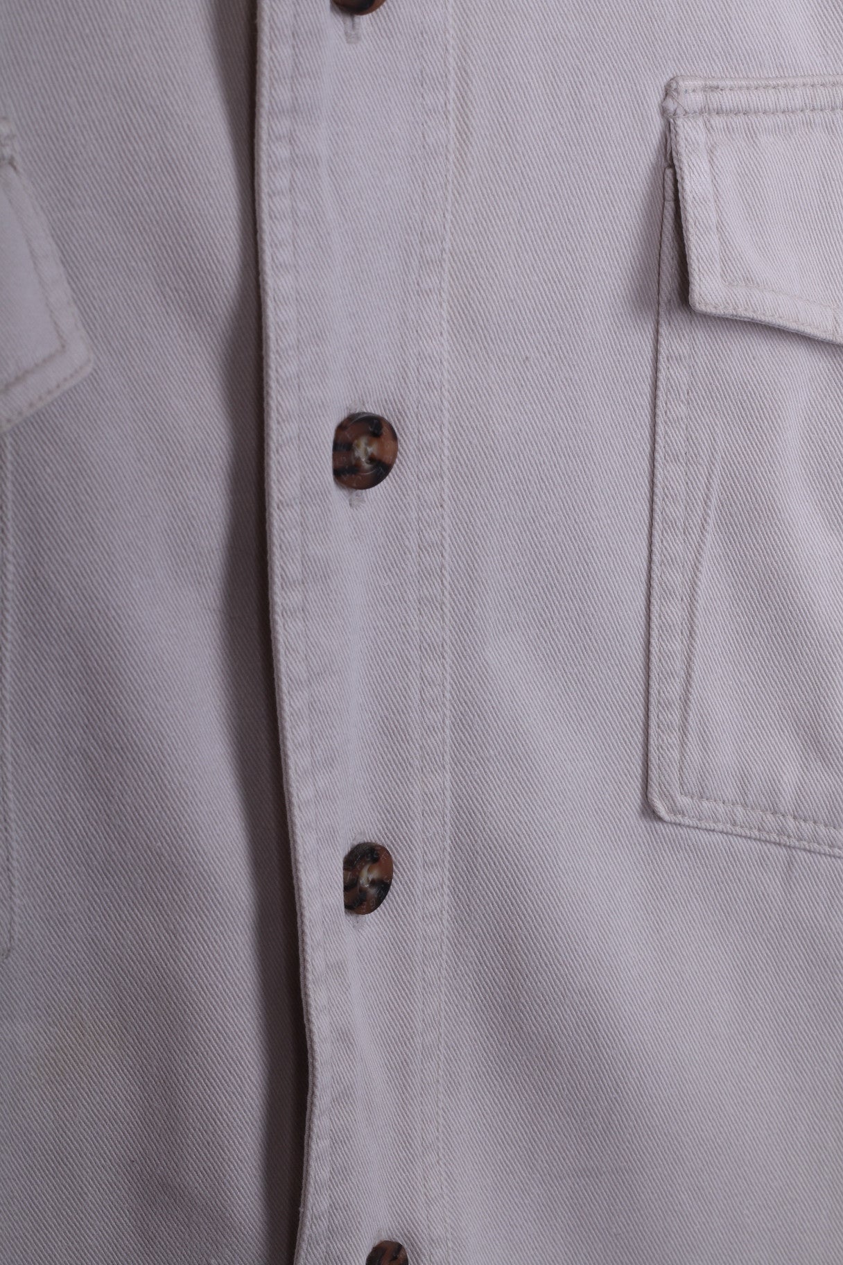 John F.Gee Jeanswear Camicia casual da uomo 41/42 XL Jeans Bottoni dettagliati beige