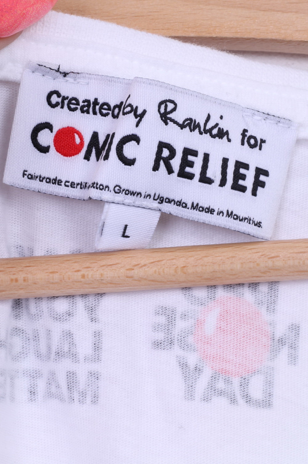 T-shirt da donna L con grafica Comic Relief Greated Eleanor di Rankin Cat Red Nose in cotone bianco 