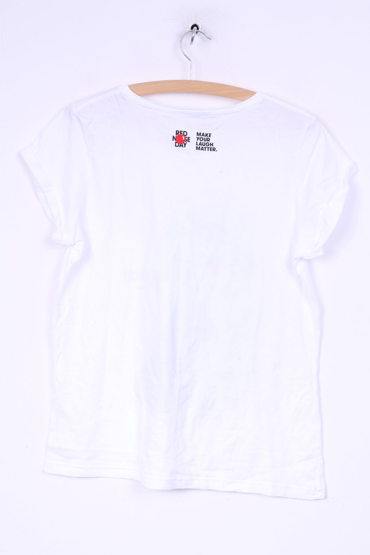 Comic Relief femmes L T-Shirt graphique Greated Eleanor par Rankin chat nez rouge coton blanc 