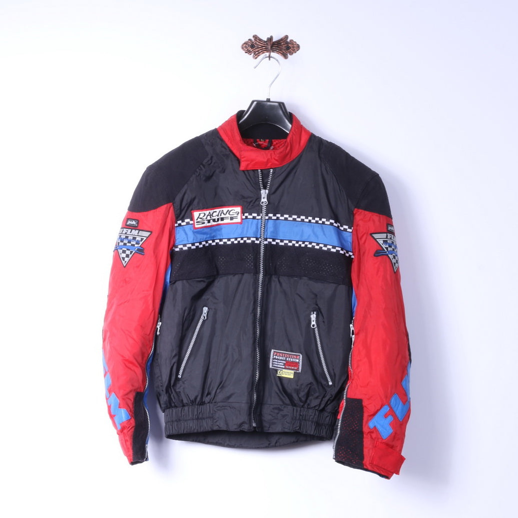 FLM Polo Mens L Racing Jacket Noir Greyhound Moto Textile Haut
