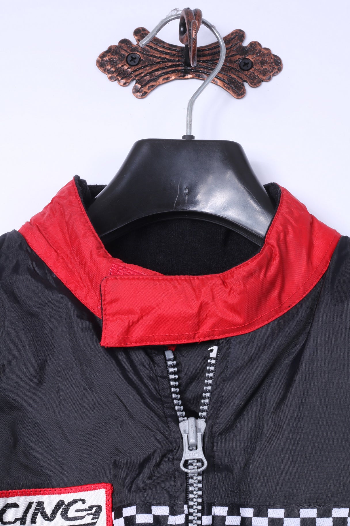 FLM Polo Mens L Racing Jacket Noir Greyhound Moto Textile Haut