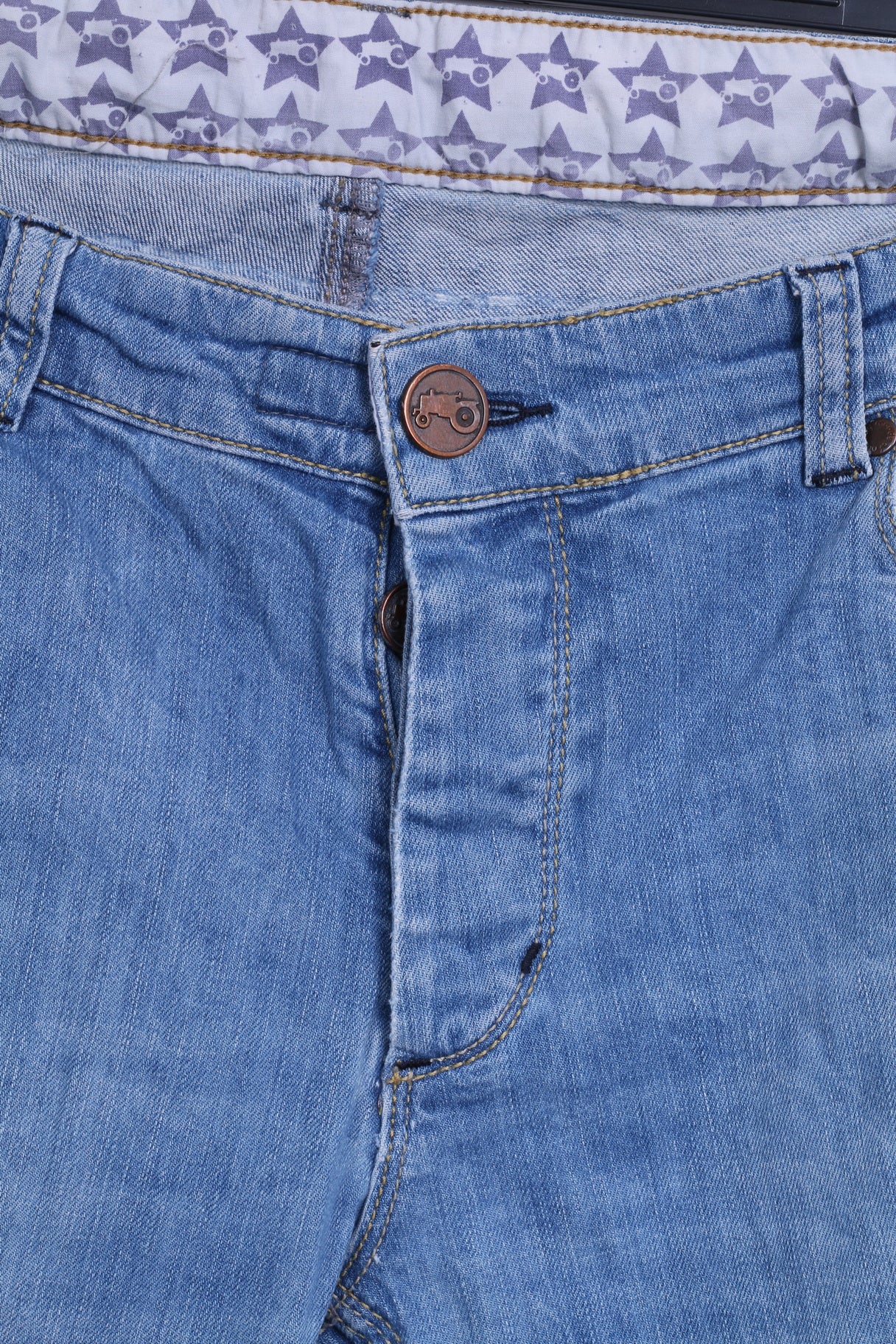 Moods of Norway Mens W36 L32 Trousers Cotton Light Blue