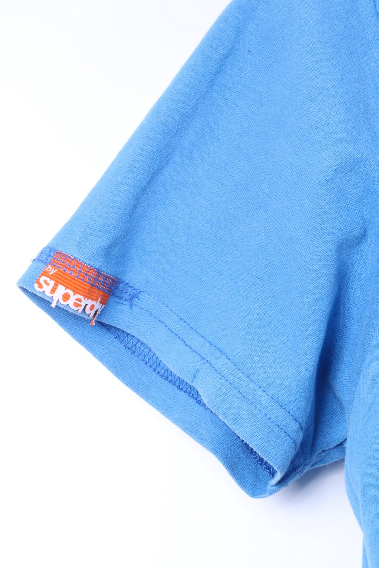 Superdry T-Shirt M Homme Bleu Coton Graphic Scrambler Racing Team Top