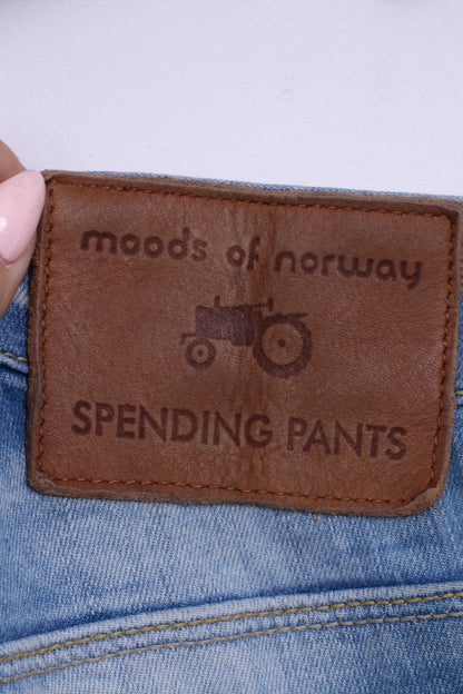 Moods of Norway Pantalon W36 L32 Coton Bleu Clair Homme