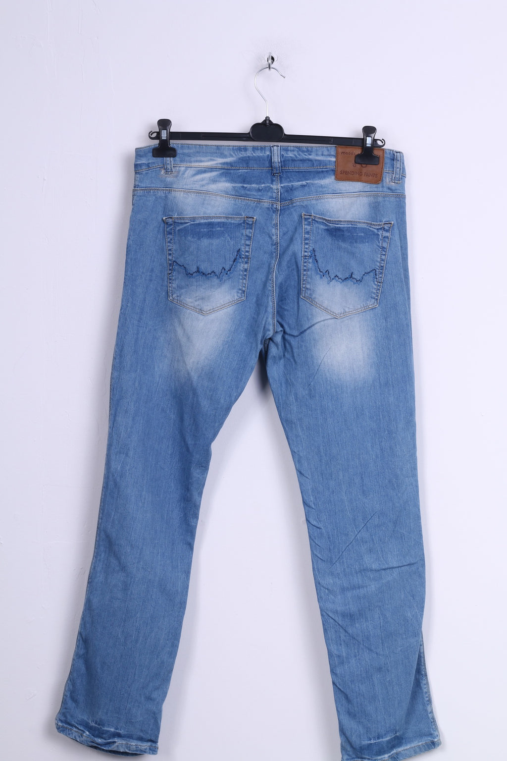 Moods of Norway Mens W36 L32 Trousers Cotton Light Blue
