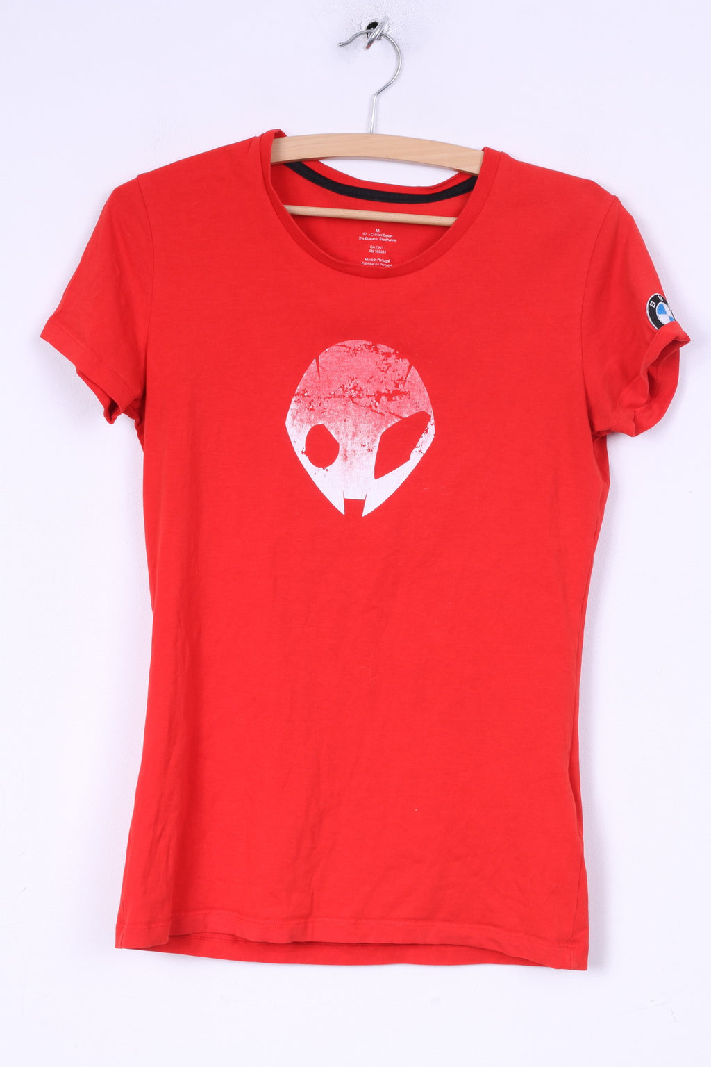 Bmw Motorrad T-shirt da donna M girocollo in cotone grafica RR S1000 maglietta estiva Alien 
