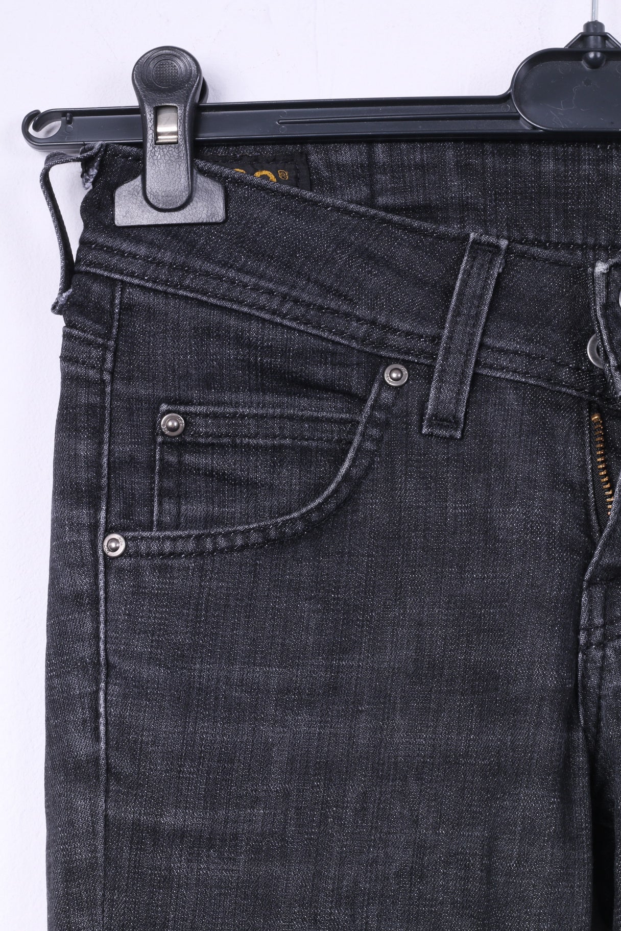 Pantaloni Lee da donna W26 L33 Jeans Pantaloni skinny elasticizzati in denim di cotone nero