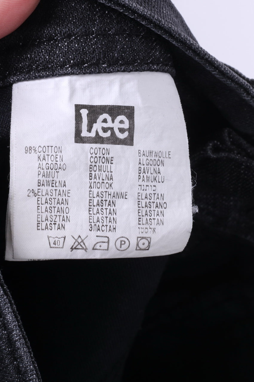 Pantaloni Lee da donna W26 L33 Jeans Pantaloni skinny elasticizzati in denim di cotone nero