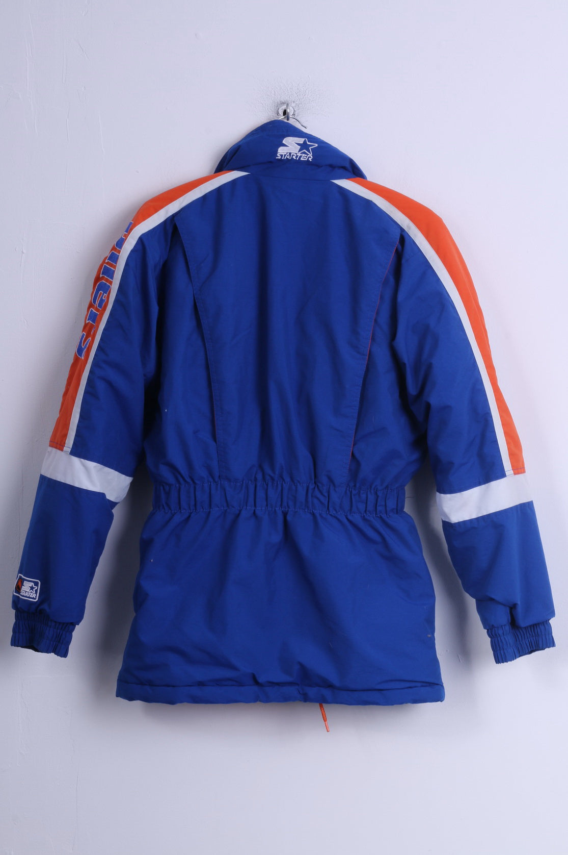 STARTER Boys S 13-14 Age Jacket Blue Sport Padded NHL Oilers Hokey Parka
