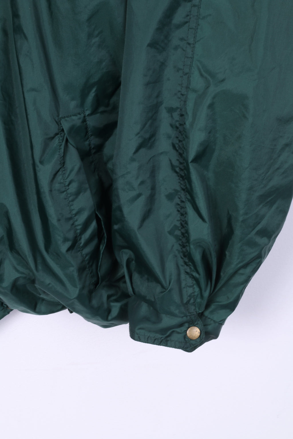 Erwin Santino Giacca XL da uomo in nylon leggero impermeabile verde con cappuccio e cerniera intera Abbigliamento sportivo da pallavolo per giochi di squadra 