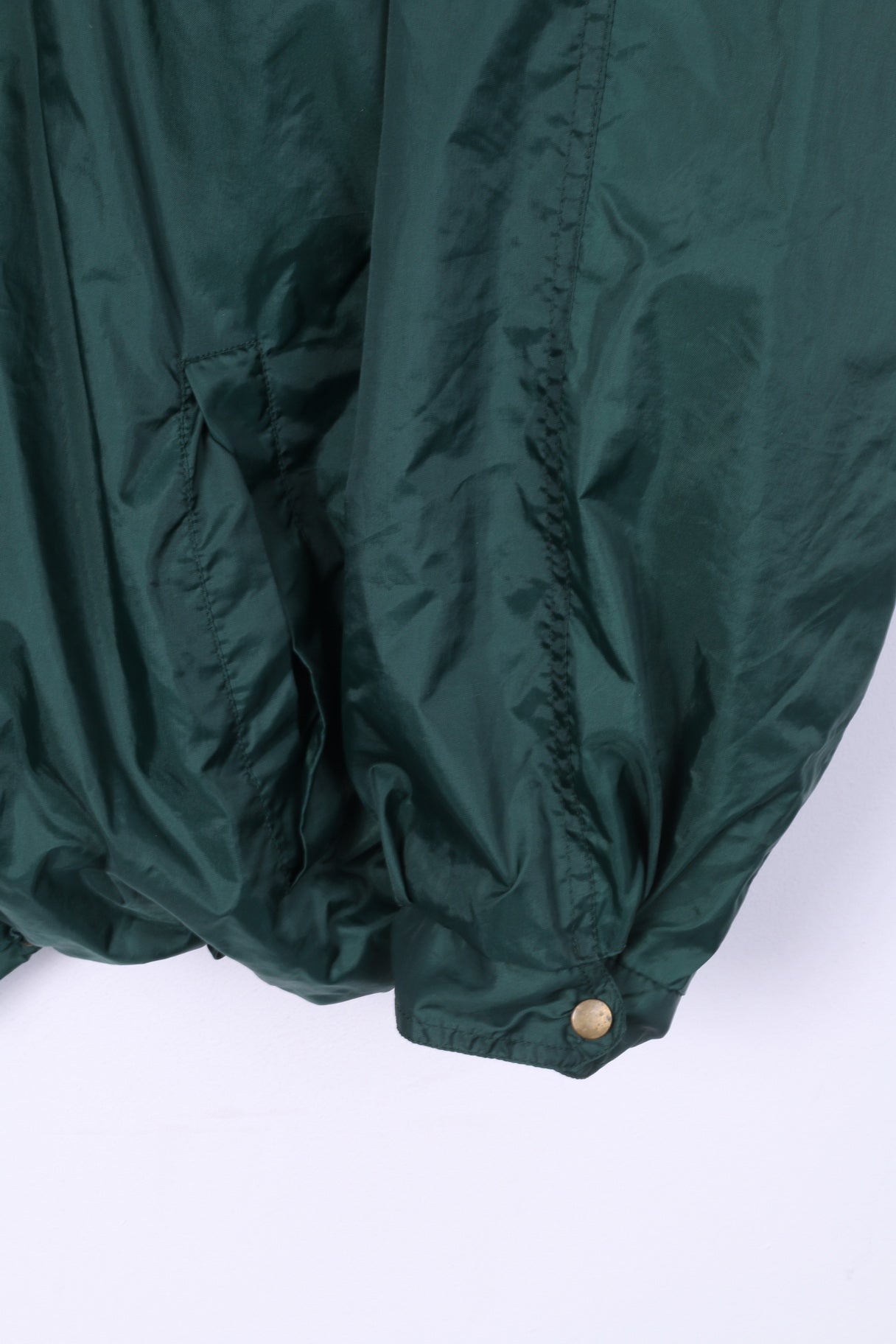 Erwin Santino Giacca XL da uomo in nylon leggero impermeabile verde con cappuccio e cerniera intera Abbigliamento sportivo da pallavolo per giochi di squadra 