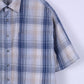 Angelo Litrico C&A Mens 45/46 XXL Casual Shirt Blue Chekered Cotton