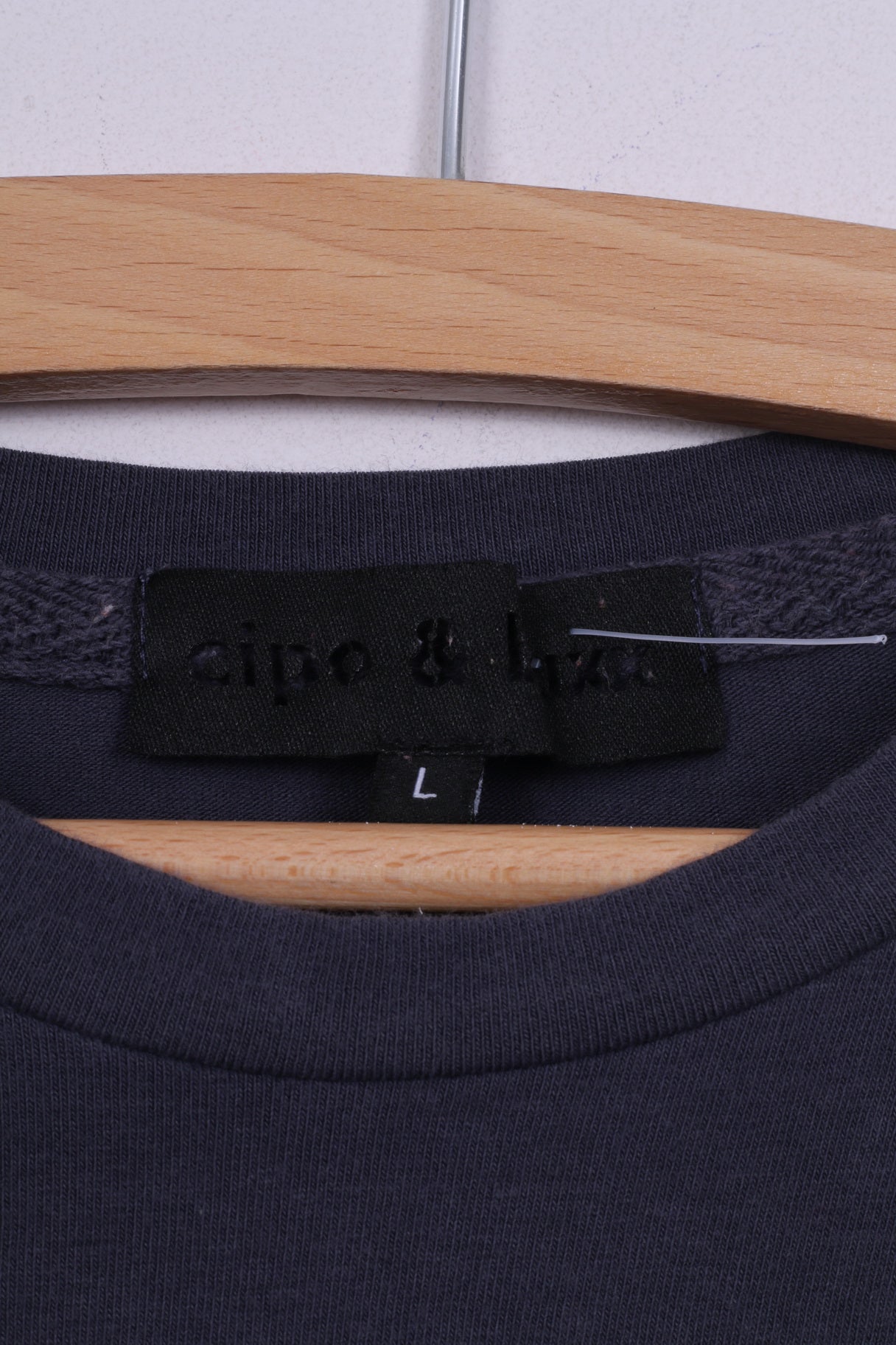 Cipo&amp;Baxx T-shirt graphique L pour femmes, col rond, gris, Rock Is Back, haut d'été en coton 