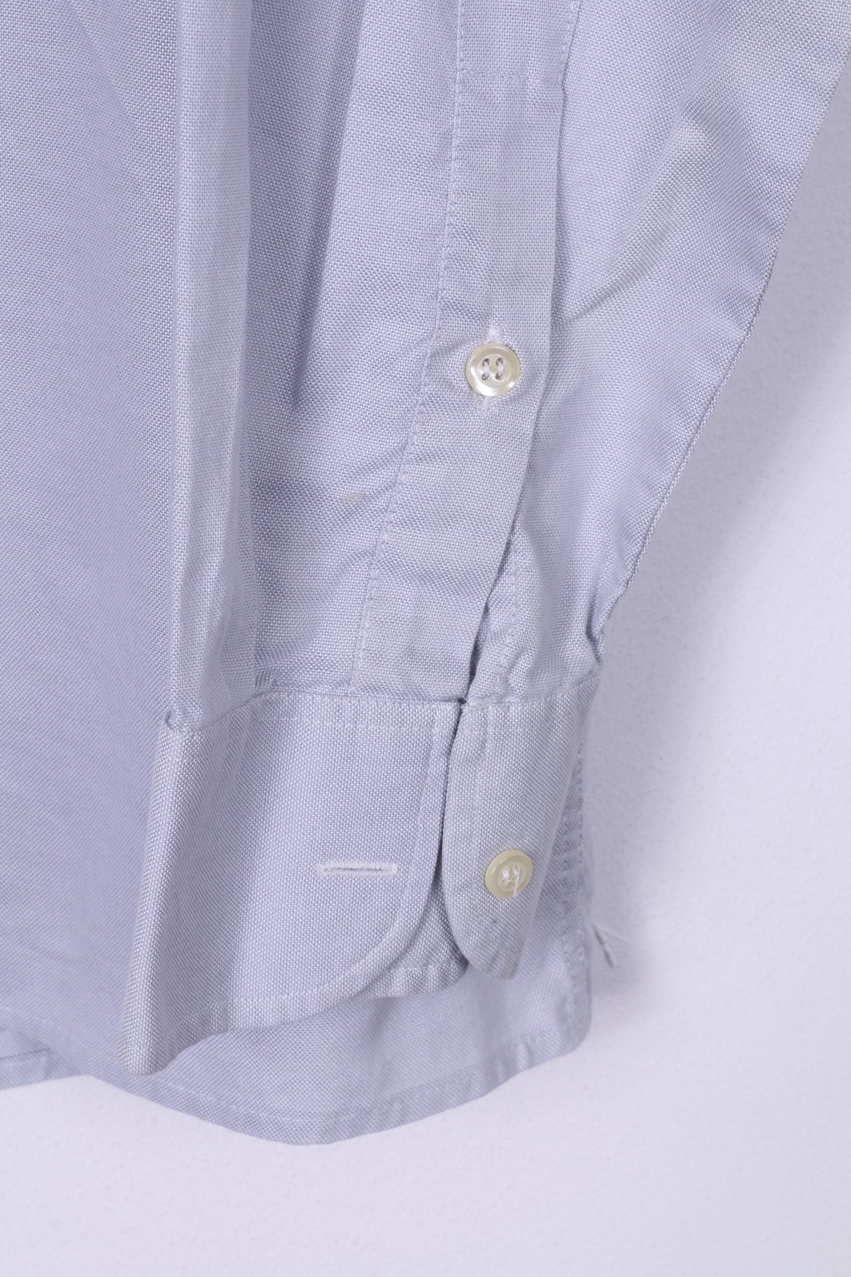 Camicia casual da uomo Jaeger L, colletto button down blu, manica lunga 