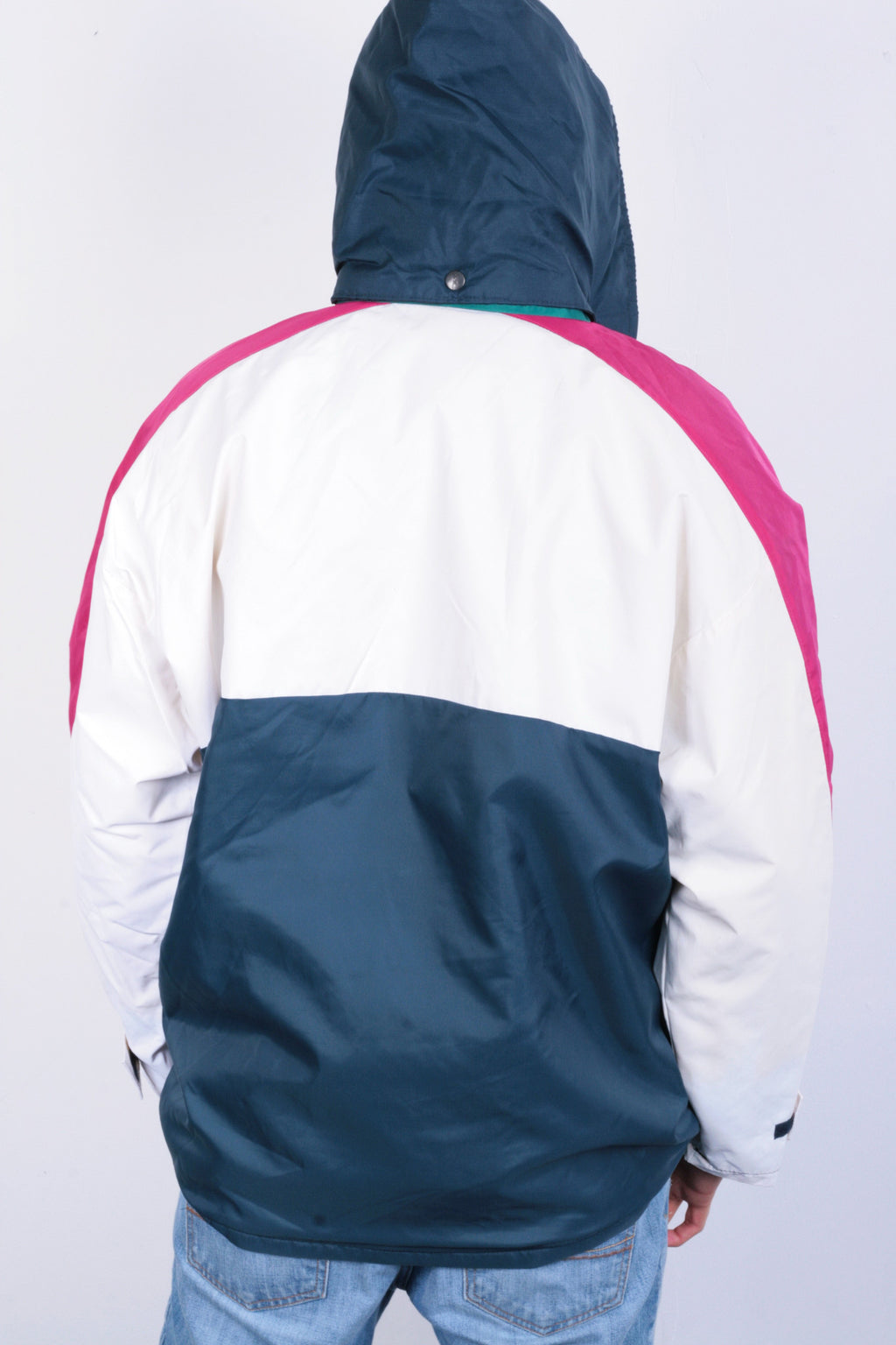 Wave Gear by XZet Mens XL Jacket Parka Sport Nylon Waterproof Hood Vintage - RetrospectClothes