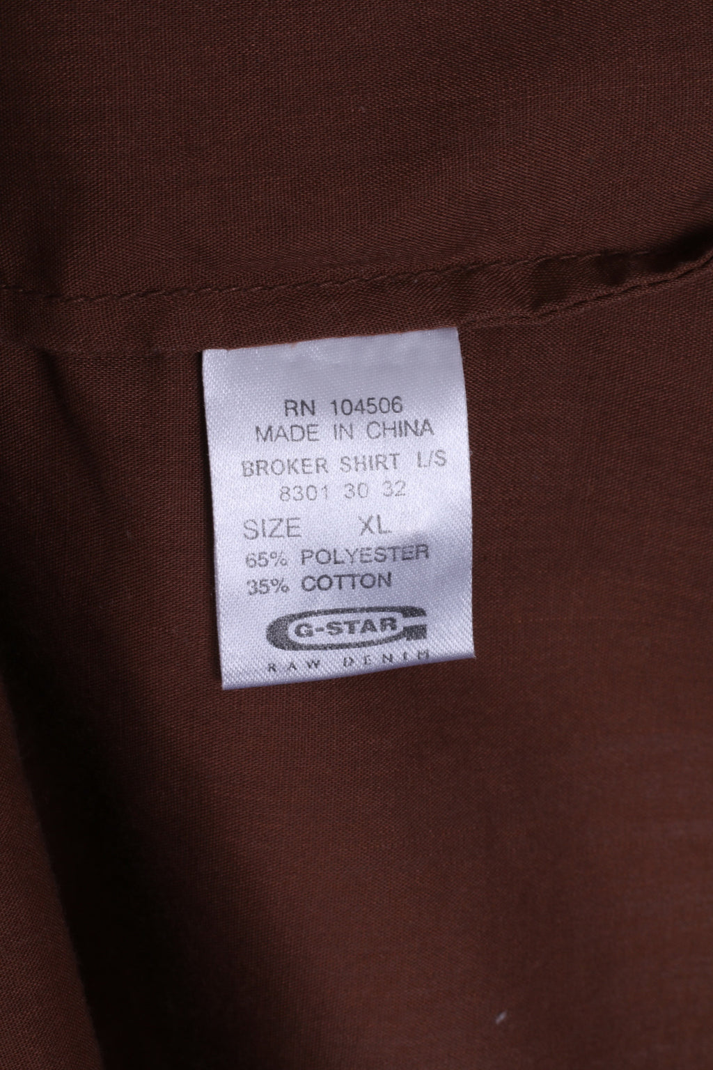 Camicia casual G-Star da uomo XL (M) marrone a maniche lunghe