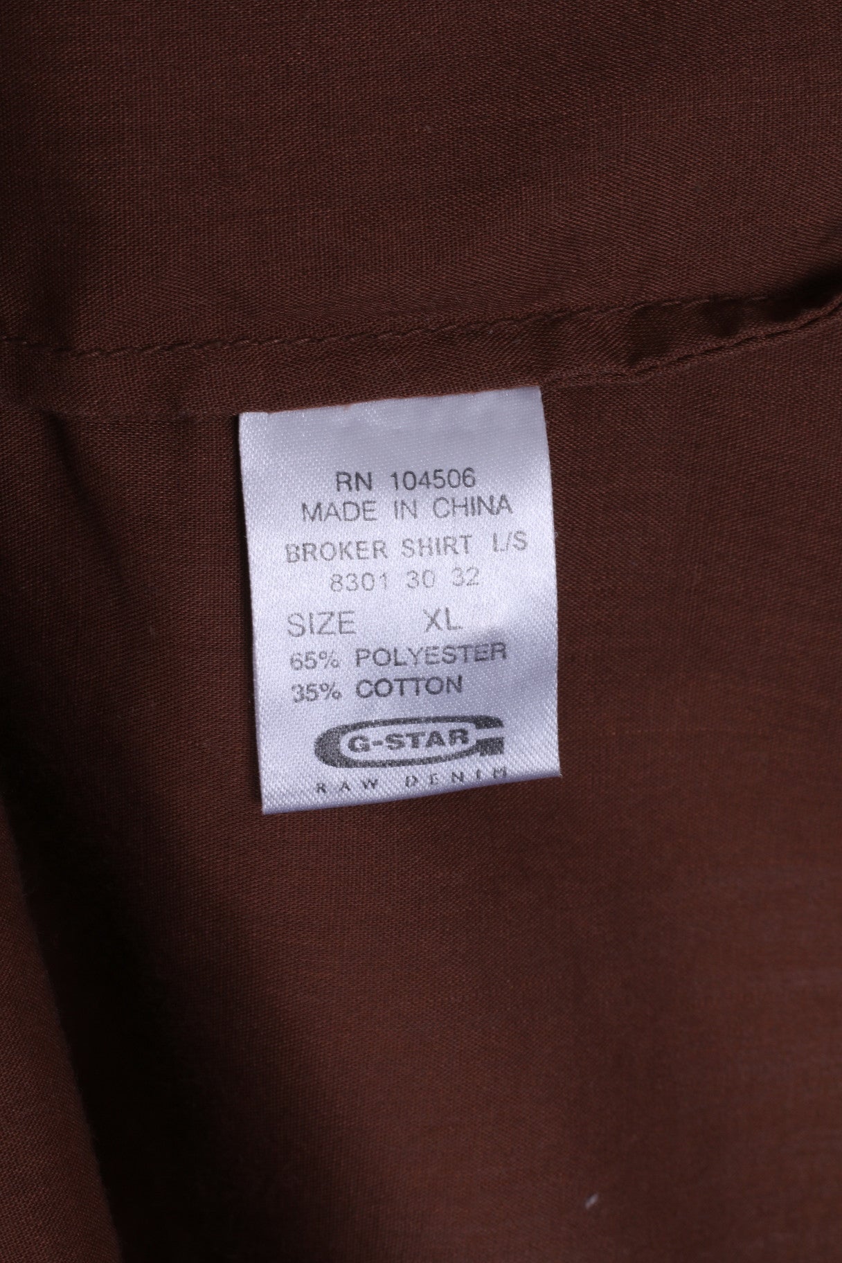 Camicia casual G-Star da uomo XL (M) marrone a maniche lunghe