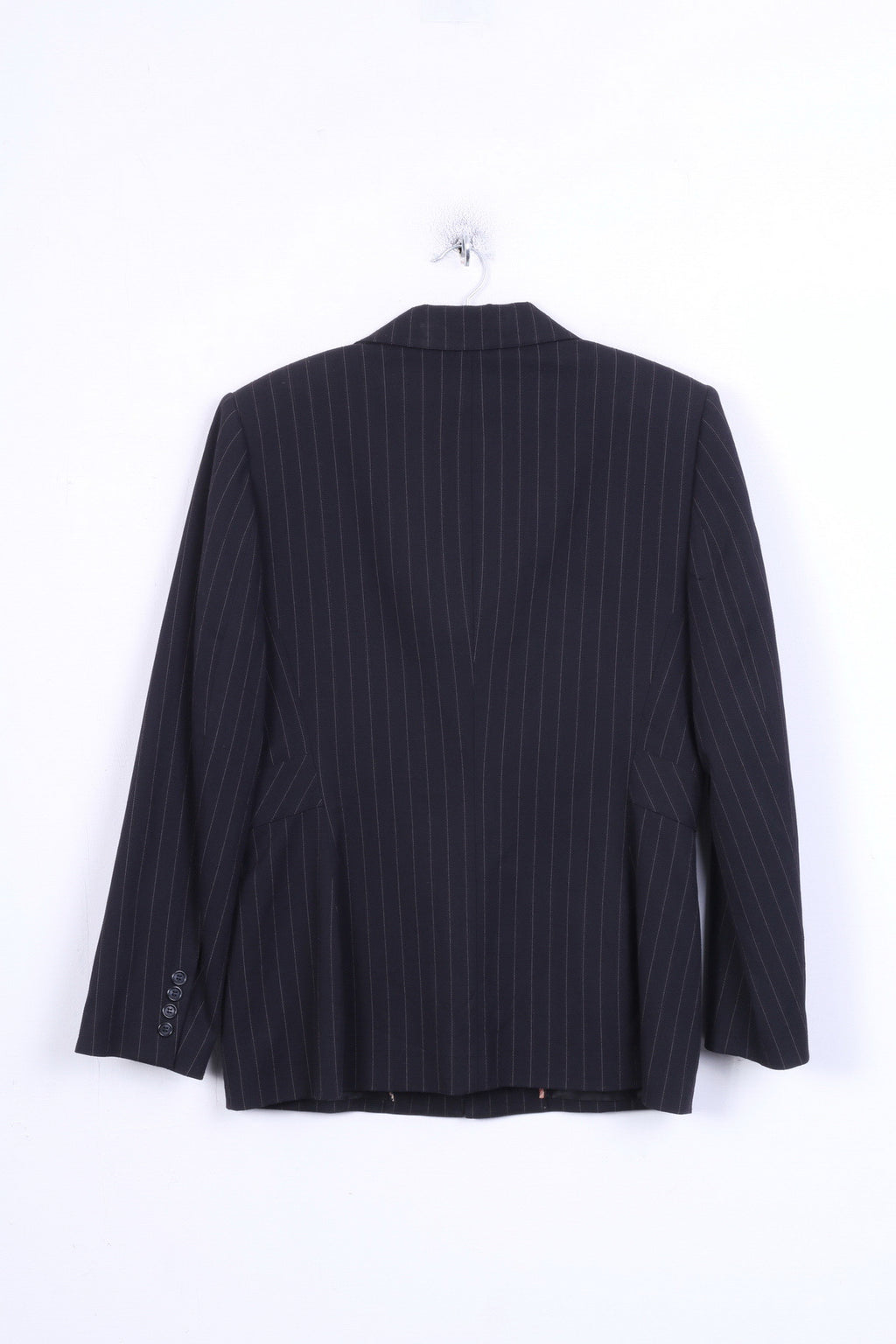 ANNE KLEIN Womens 14 XL Blazer Striped Black Single Breasted - RetrospectClothes