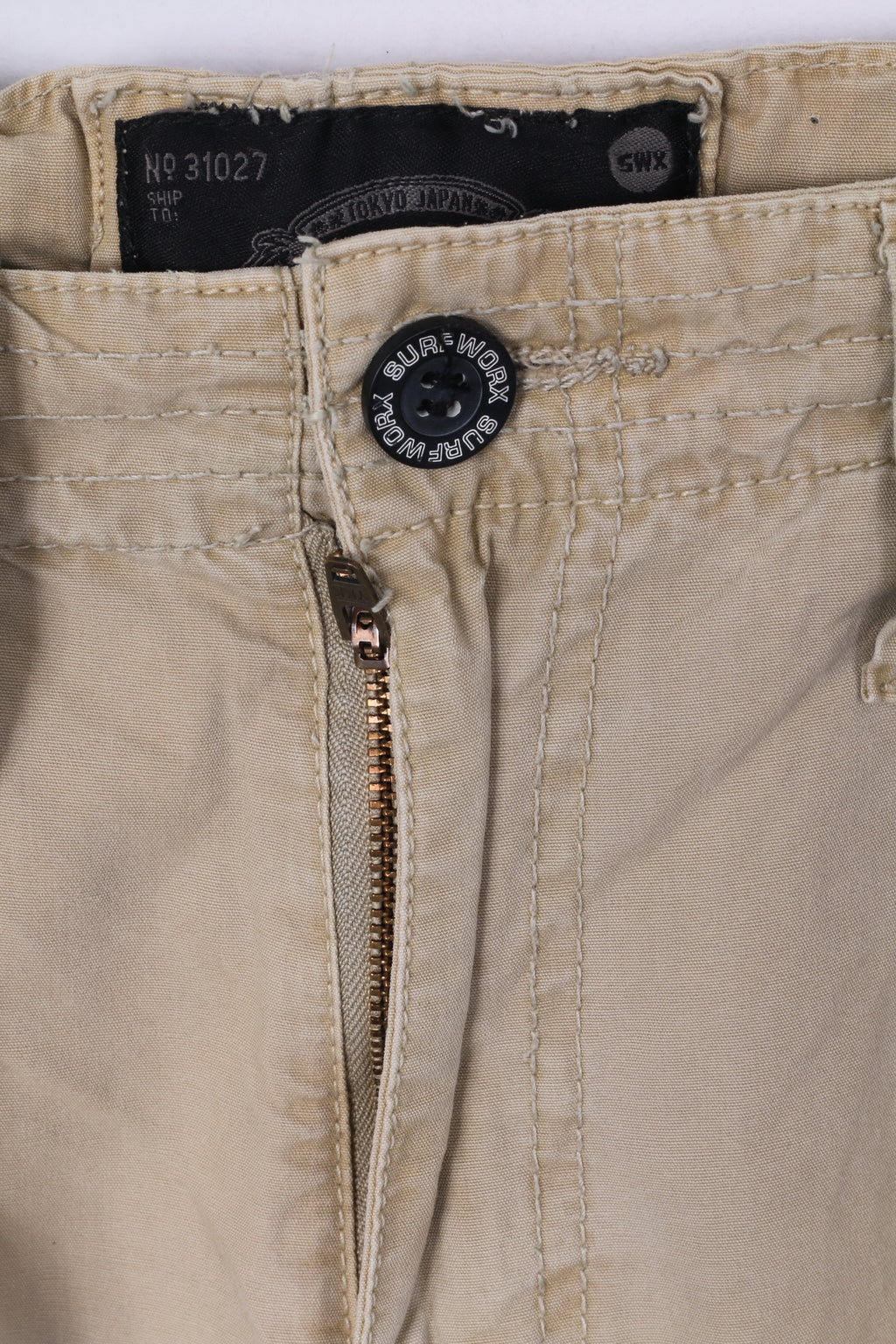 Surf Worx Short 30 M pour homme Camel Japon Bermuda en coton SWX