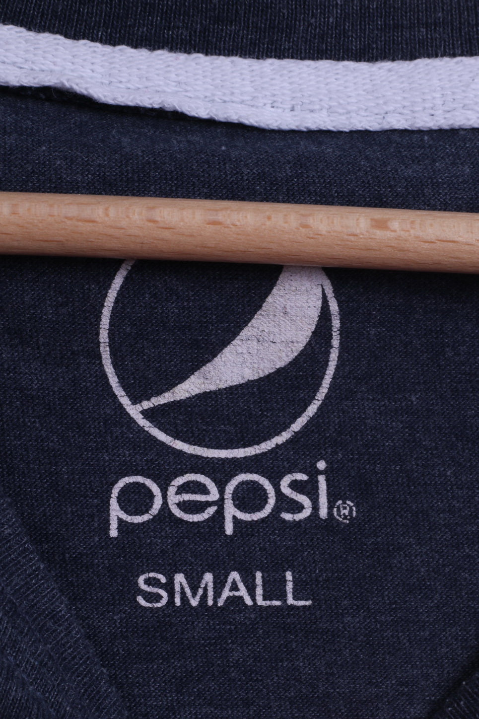 PEPSI Womens S T-Shirt Blue Cotton Crew Neck PEPSI Graphic Long Top