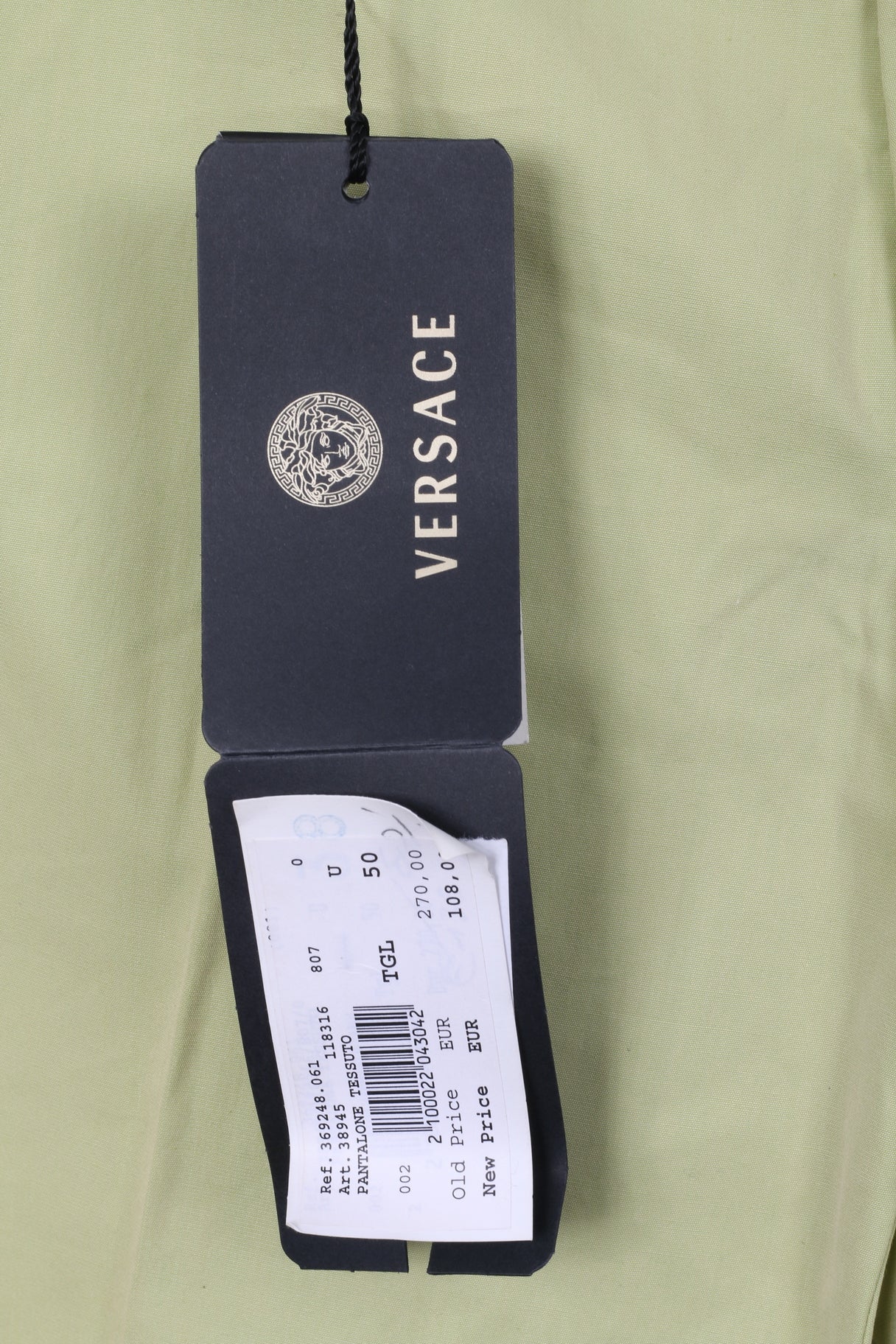 New Versace Mens 50 Trousers Olive Cotton Elegant Italy Gianni Pants