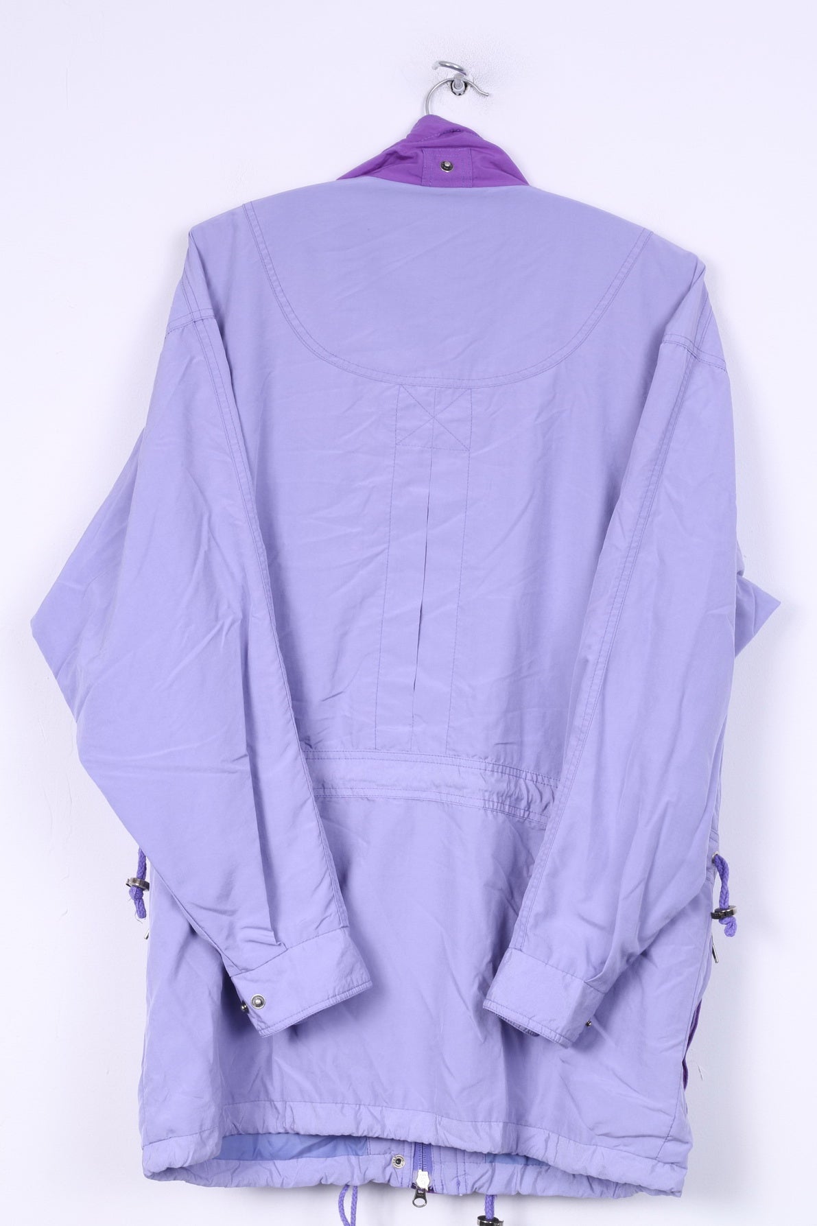 Vintage Womens 38 (XL) Jacket Lightweight Purple Full Zipper Nylon Waterproof