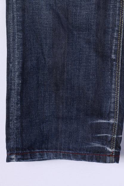 G-STAR RAW Womens W30 L30 Jeans Trousers Navy Cotton Straight Leg Italy