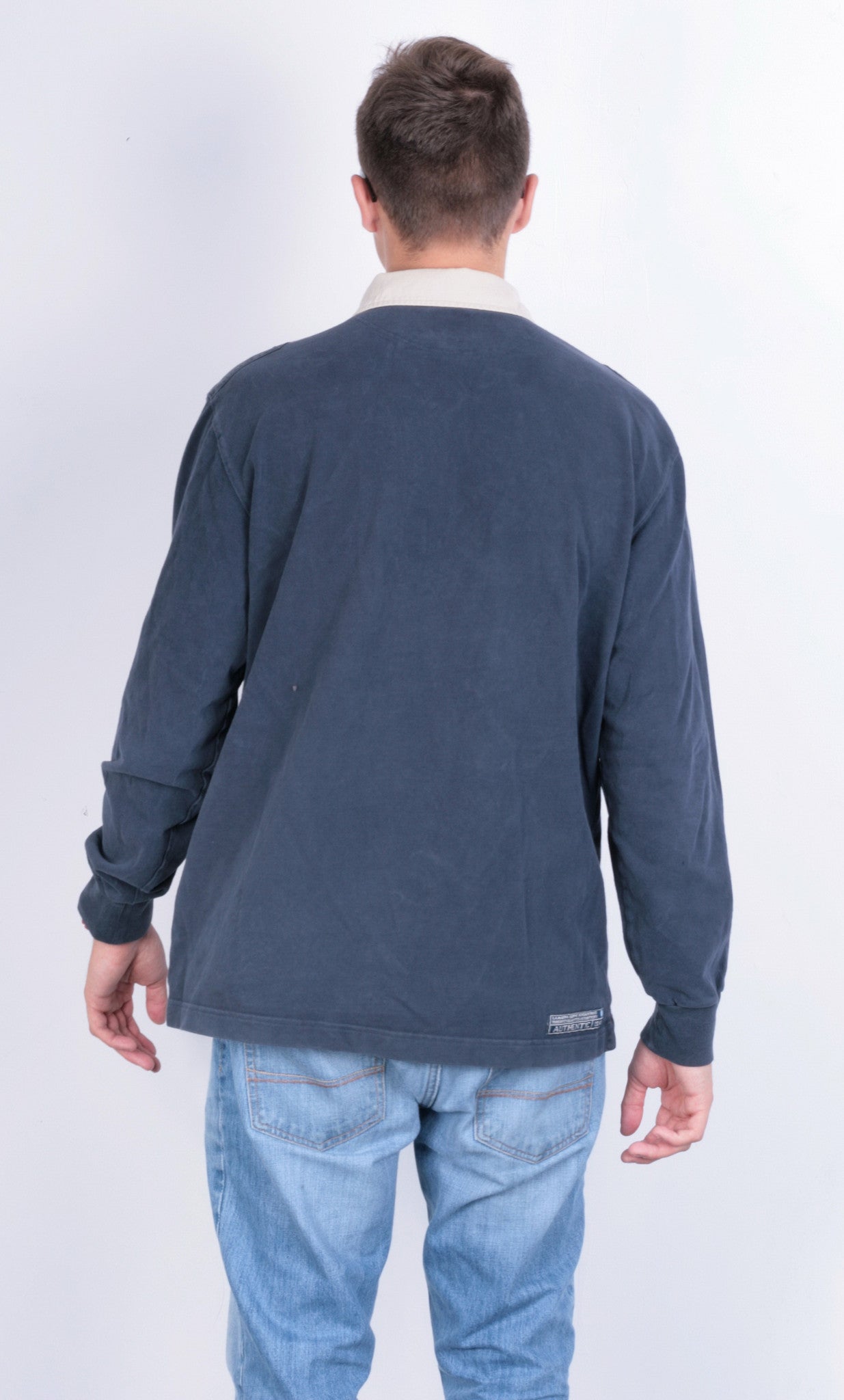 La Martina Mens XXL Polo Shirt Navy Blue Long Sleeve Cotton - RetrospectClothes