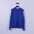 Hollister California Mens XL Long Sleeved Shirt Blue Cotton Stretch Henley Top