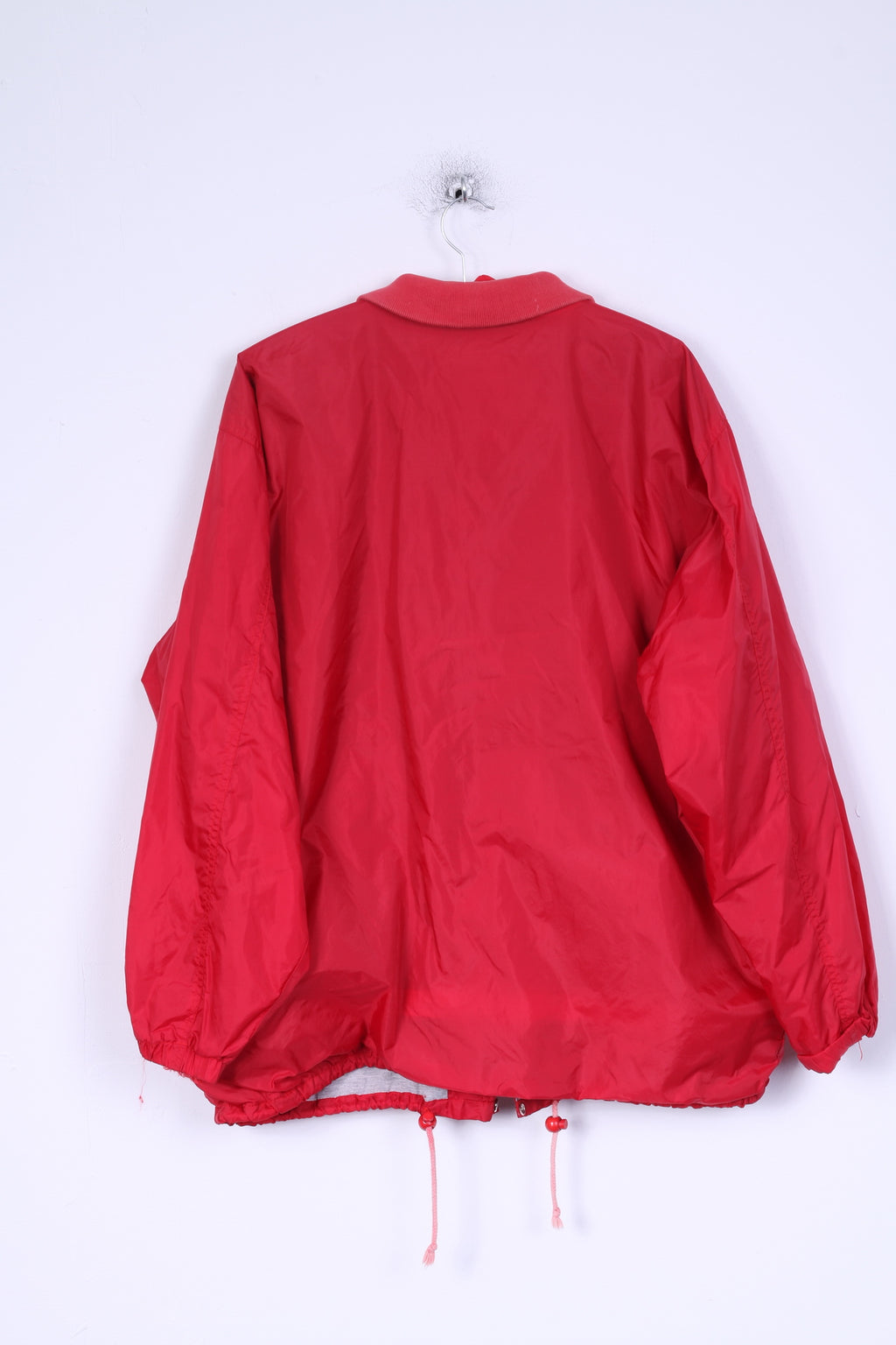Perzoni Sportswear Veste L pour homme en nylon rouge imperméable avec fermeture éclair et haut léger