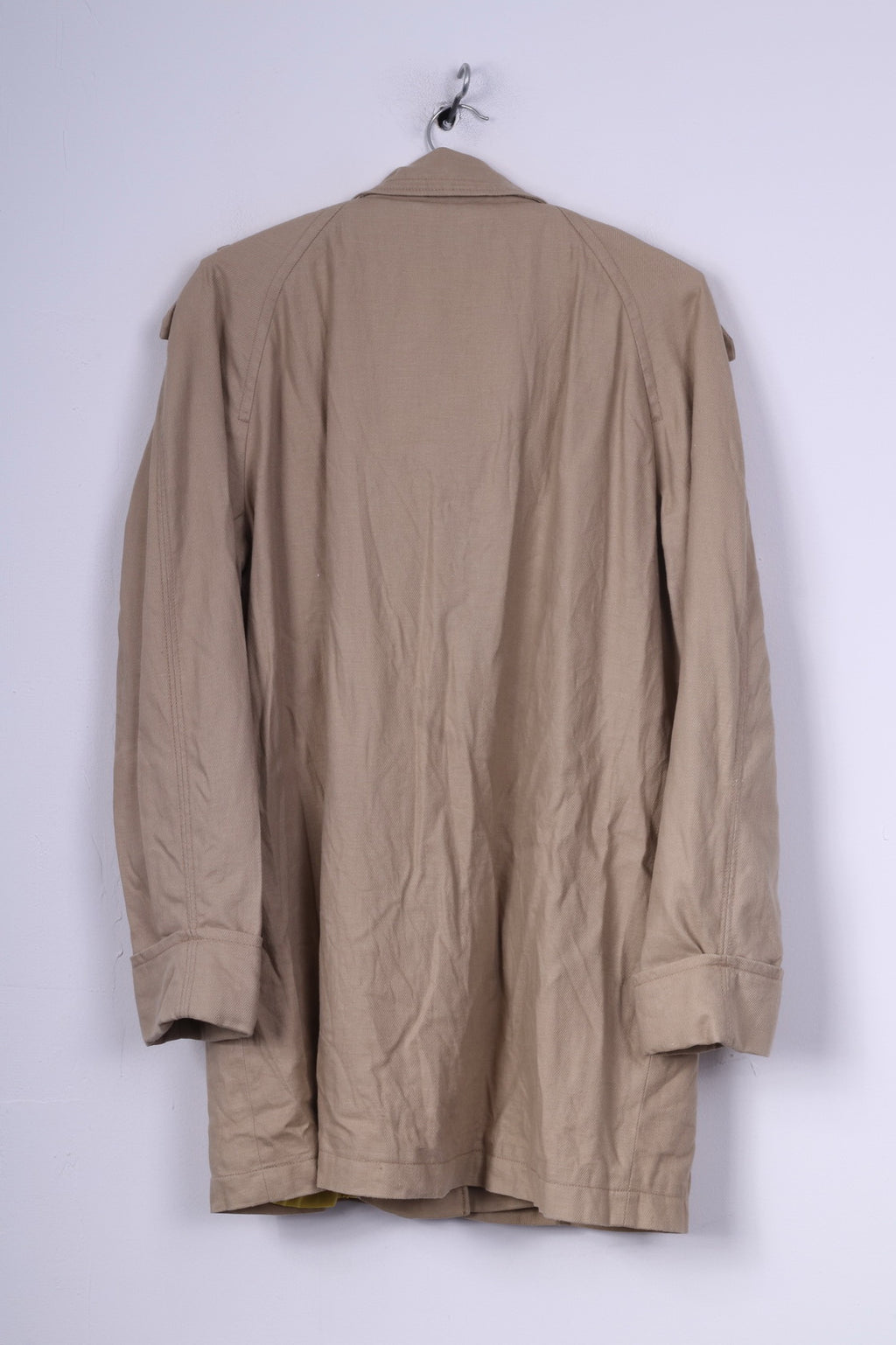 EDC by esprit Womens M Jacket Beige Lightweight Raglan Sleeve Big Buttons Cotton