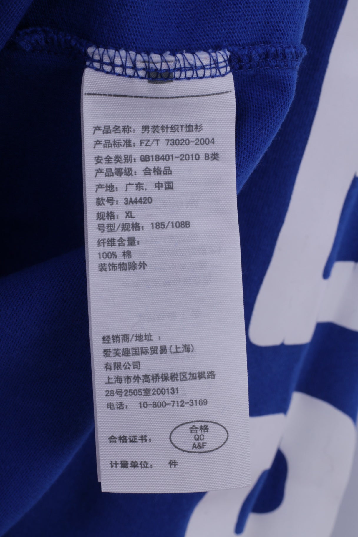 Hollister California Chemise à manches longues XL pour homme Bleu Coton Stretch Henley Top