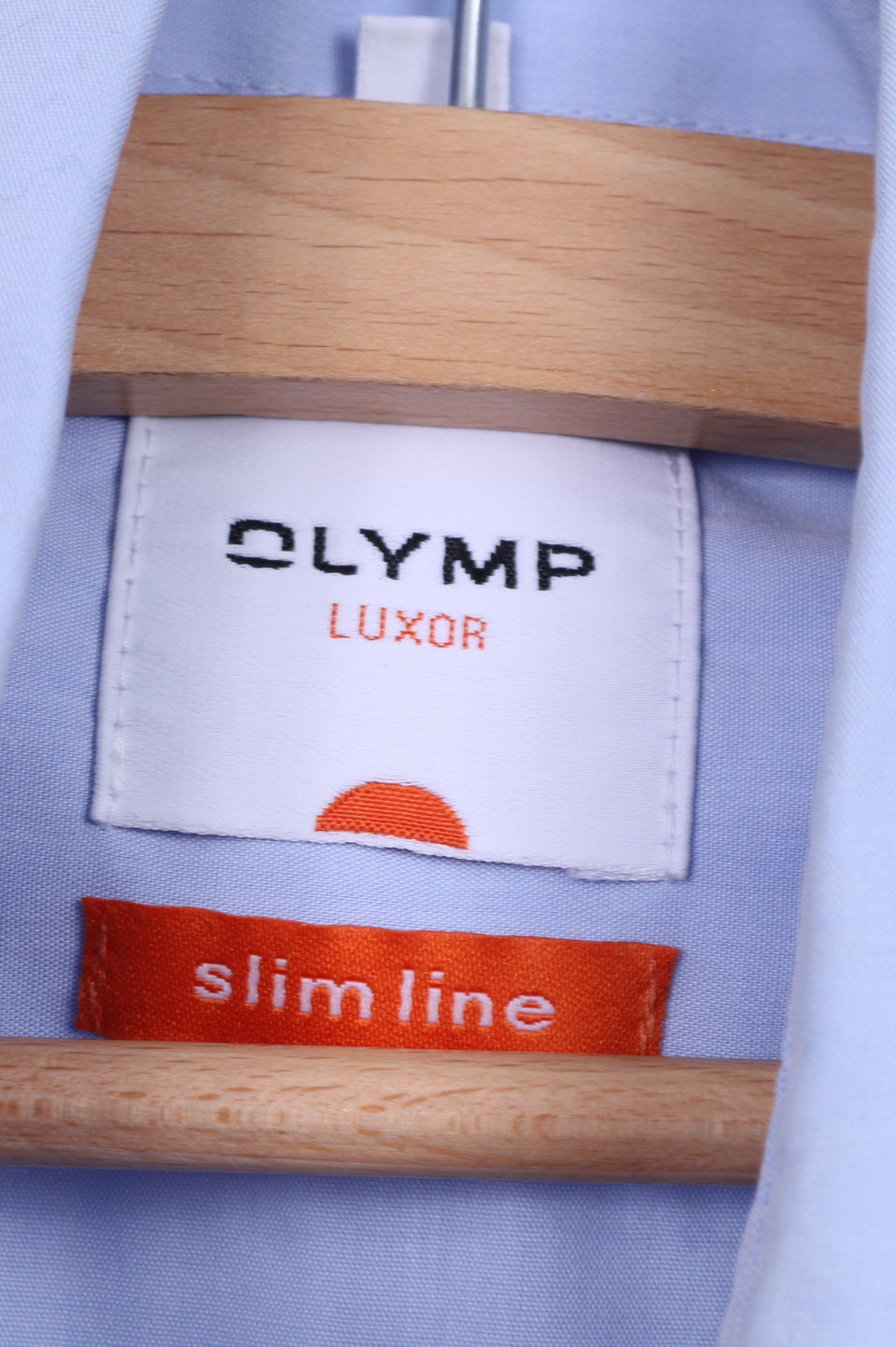 Camicia casual da uomo Olymp Luxor 15,5'' 39 L, linea slim, blu, a maniche lunghe, in cotone 